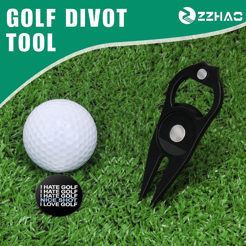 ZZHAO Golf Divot Tool and Golf Ball Marker, Divot Repair Tool，Golf Accessories for Men, Funny Gifts for Men, Tools for Men - Image 2